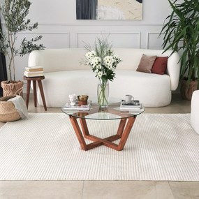 Mesa de Centro Lotus – Madeira – 75x35x75 cm