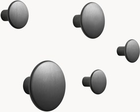 Cabides de parede em alumínio Dots, conjunto de 5