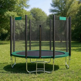 Trampolim  305 cm com rede de segurança verde escuro