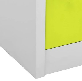 Cacifo 90x45x92,5 cm aço cinzento-claro e verde