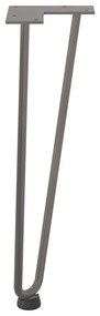 Pernas de grampo para mesa de centro 4 peças Aço natural 42 cm Aço mac