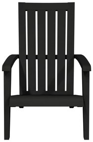 Cadeira de jardim Adirondack polipropileno preto