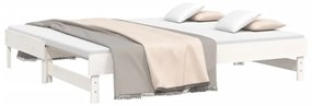 Estrutura sofá-cama de puxar 2x(90x190) cm pinho maciço branco