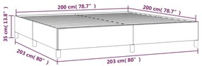 Estrutura de cama tecido verde 200x200 cm