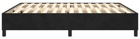 Estrutura de cama sem colchão 160x200 cm veludo preto