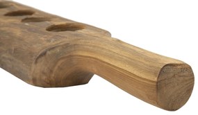 Castiçal em Madeira Teca Reciclada – 51x14x6 cm