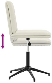 Cadeiras de jantar 2 pcs veludo cor creme