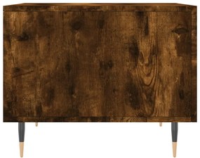 Mesa centro 2 pcs 50x50x40 cm madeira processada cor fumado