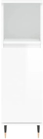 Armário de Casa de Banho  30x30x100 cm derivados de madeira branco bri
