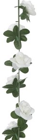 Grinaldas de flores de Natal 6 pcs 240 cm branco