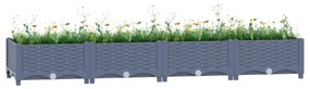 vidaXL Canteiro elevado 160x40x23 cm polipropileno