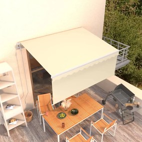 Toldo retrátil automático com estore 3x2,5 m cor creme