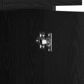 Buffet Preto em Madeira de Carvalho 70x30x80 cm em Madeira Engenharia