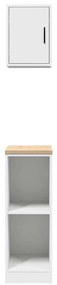 Armários de garagem 2 pcs derivados de madeira branco