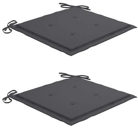 3 pcs conj. jantar dobrável exterior c/ almofadão teca maciça
