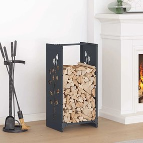 Suporte para lenha 40x30x80 cm aço laminado a frio antracite