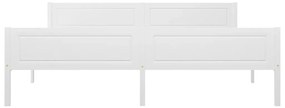 Estrutura de cama em pinho maciço 180x200 cm branco