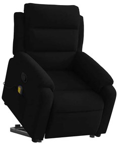 Poltrona elevatória de massagens veludo preto