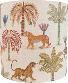 Abajur de tecido multicolorido com estampado de animais 40/40/40