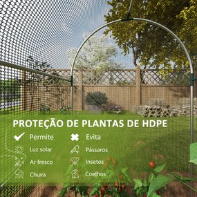 Estufa de Cultivo Estufa de Jardim com 1 Porta Suporte e Anti UV para Proteger as Plantas 120x240x188 cm Preto