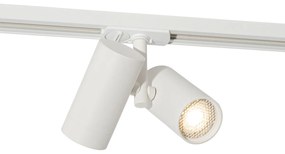 Sistema de calha de iluminação moderno monofásico branco 2 luzes - Iconic Scopio