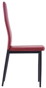 Conjunto de jantar 7 pcs vermelho tinto