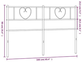 Cabeceira de cama 160 cm metal branco