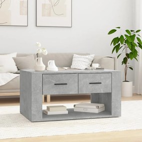 vidaXL Mesa de centro 80x50x40cm derivados de madeira cinzento cimento