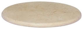 Tampo de mesa Ø50x2,5 cm mármore cor creme