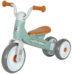 AIYAPLAY Bicicleta sem Pedais para Crianças dos 12 aos 36 Meses Bicicleta de Equilíbrio com Guiadores com Rotação Limitada a 60° 69x40x49 cm Verde | Aosom Portugal