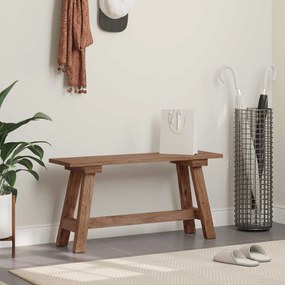 vidaXL banco Natural 92 x 23,5 x 45,5 cm Madeira de mogno maciça