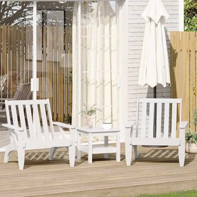 vidaXL Cadeiras jardim Adirondack 2 pcs 75x77x77cm pinho maciça branco