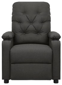 Poltrona de massagens elétrica tecido cinza-escuro