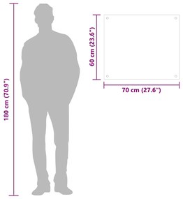 Painéis anti-salpicos de cozinha 2 pcs 70x60 cm vidro temp.