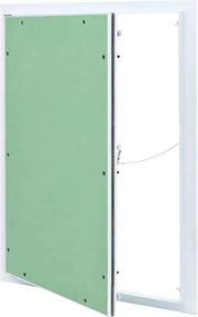 vidaXL Painel de Acesso Verde e Prata 55 x 65 cm Alumínio e Gesso