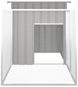 Gaiola p/ coelhos 200x91x100 cm aço galvanizado cinzento