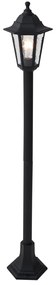 Poste de exterior clássico preto 122cm IP44 - New Haven Hammered Clássico / Antigo