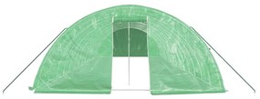 Estufa com estrutura de aço 70 m² 14x5x2,3 m verde