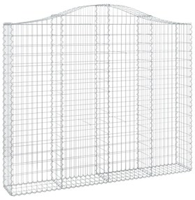 Cestos gabião arqueados 8pcs 200x30x160/180cm ferro galvanizado