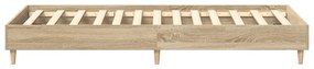 Estrutura cama s/ colchão 100x200 cm carvalho sonoma