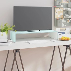 Suporte de TV/monitores em vidro branco 70x30x13 cm