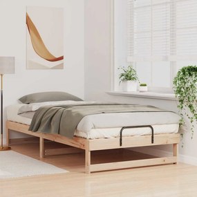 Estrutura de Cama com Alças Castanho 100 x 200 cm