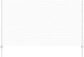 vidaXL Cerca e Poste Prateado 1,4 x 10 m Aço