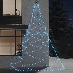 328645 vidaXL Árvore de Natal parede 720 luzes LED 5 m int/ext branco frio