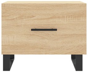 Mesas de centro 2 pcs 50x50x40cm deriv. madeira carvalho sonoma