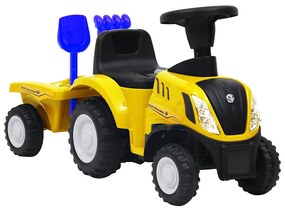 vidaXL Trator infantil New Holland amarelo