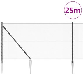 Cerca Hexagonal vidaXL Cinza 1,4x25 m Aço