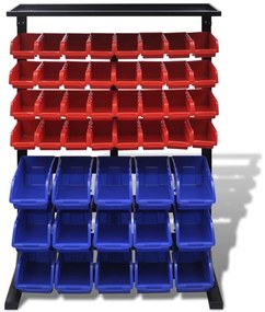 Organizador de Ferramentas Azul &amp; Vermelho para Garagem