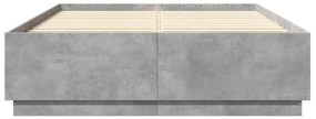 Estrutura de cama 150x200 cm derivados de madeira cinza cimento