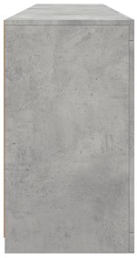 Aparador com luzes LED 162x37x67 cm cinzento cimento